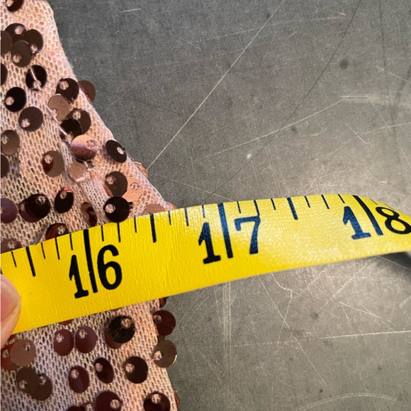 LIMITED Pink Sequin Sheer Sleeveless Blouse / Tunic - Size Small - Picture 16 of 16